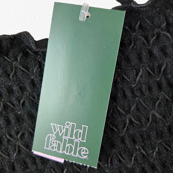 Wild Fable Black Terry Cloth Halter Mini Dress Summer Beach Cover-Up Size XS - Picture 4 of 9